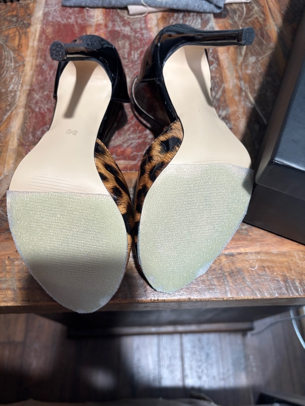 NWT Sienna Rossi Lucy Leopard Print Splicing Pumps size 36 - Picture 5 of 5